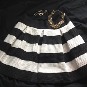 Black and white tennis skirt